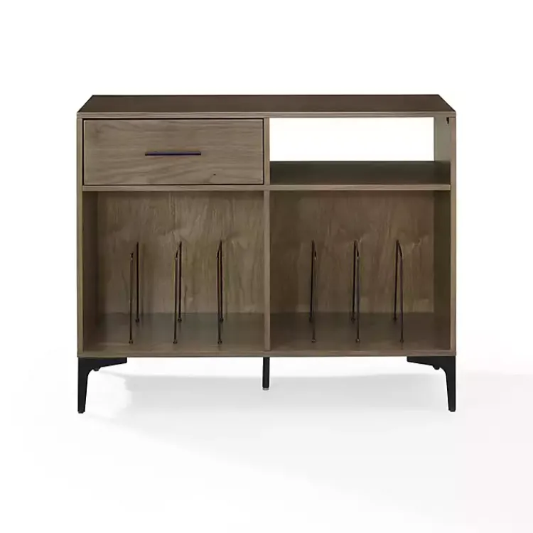 Tv Stands & Media Consoles-Kirklands Home Finn Record Storage Media Cabinet Brown