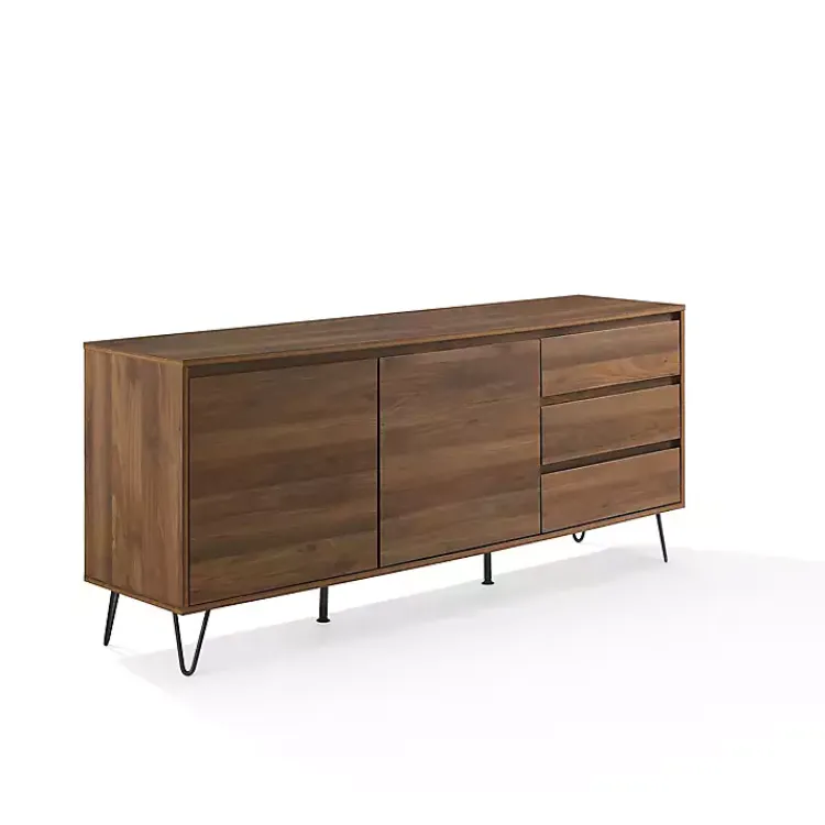 Tv Stands & Media Consoles-Kirklands Home Wood Hairpin Legs Media Cabinet Brown