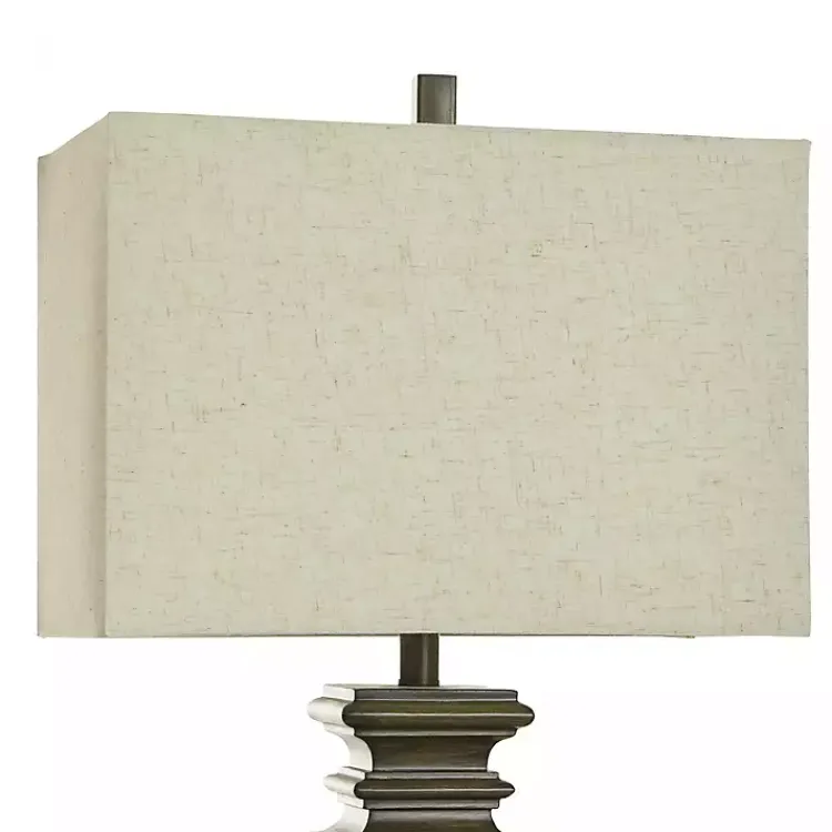 Table Lamps-Kirklands Home Brown Traditional Rectangular Table Lamp