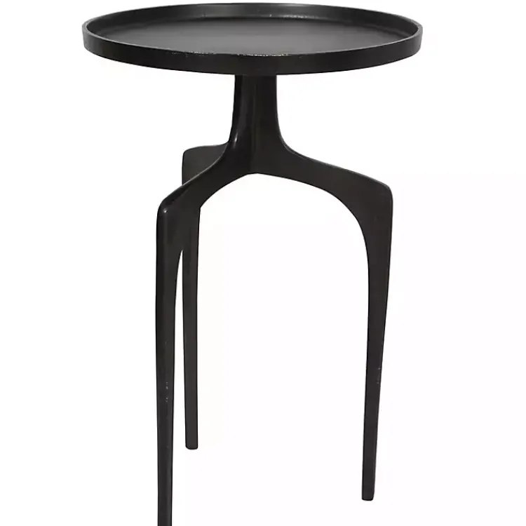 Accent & End Tables-Kirklands Home Metal Arched Legs Side Table Black