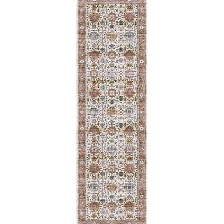 Area Rugs-Kirklands Home Fiona Vintage Bordered Runner, 2x7