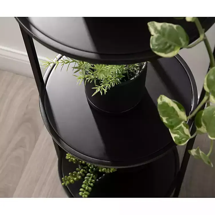 Planters-Kirklands Home Arched 3-Tier Plant Stand Black