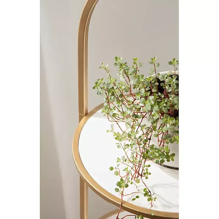 Planters-Kirklands Home Gold Arched 3-Tier Plant Stand