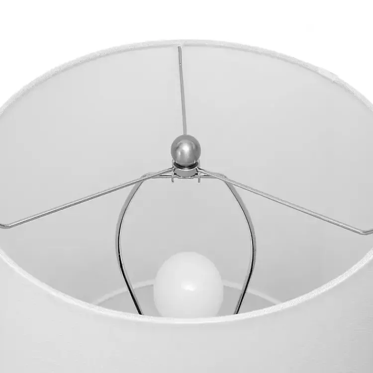 Table Lamps-Kirklands Home Blue and Ceramic Faux Rope Table Lamp White