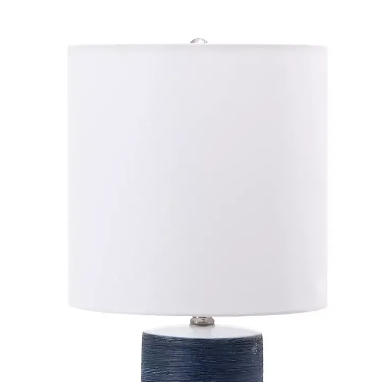 Table Lamps-Kirklands Home and Blue Large Stripe Table Lamp White