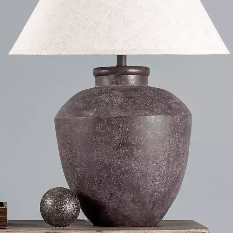 Table Lamps-Kirklands Home Bronze Urn Resin Table Lamp Ivory