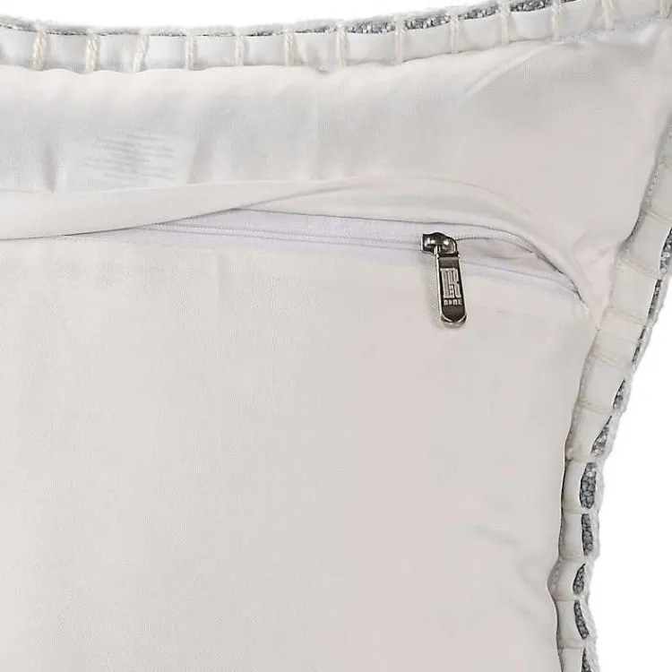 Outdoor Cushions & Pillows-Kirklands Home Gray Buffalo Check Stitched Outdoor Throw Pillow