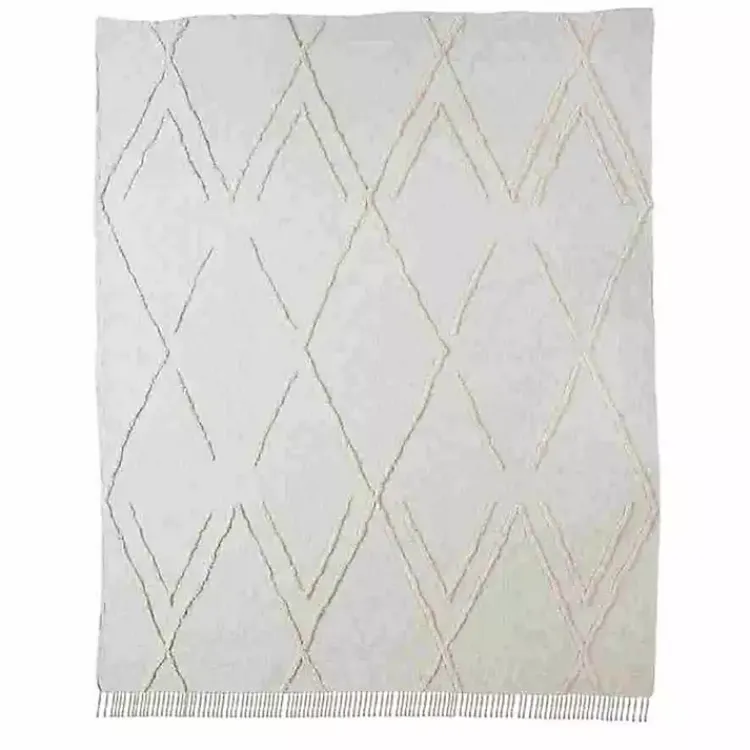 Bedspreads & Coverlets-Kirklands Home Geometric Queen Coverlet Ivory