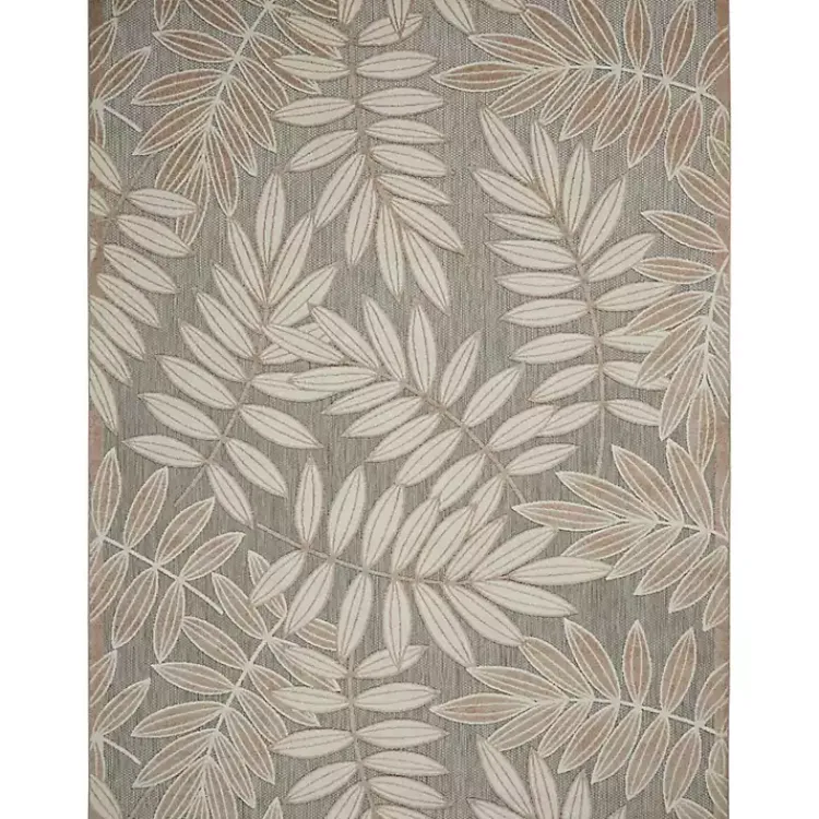 Outdoor Rugs-Kirklands Home Natural Botanical Outdoor Area Rug, 6x9
