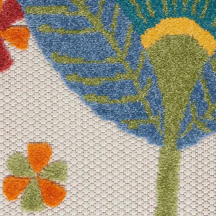 Outdoor Rugs-Kirklands Home Whimsical Flowers Outdoor Area Rug, 6x9 Multi