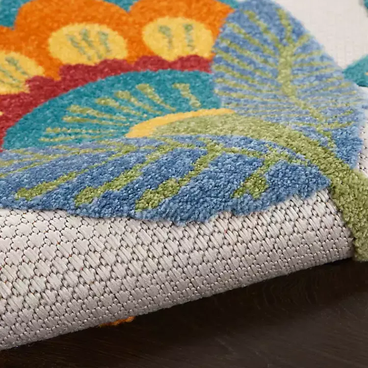 Outdoor Rugs-Kirklands Home Whimsical Flowers Outdoor Area Rug, 6x9 Multi