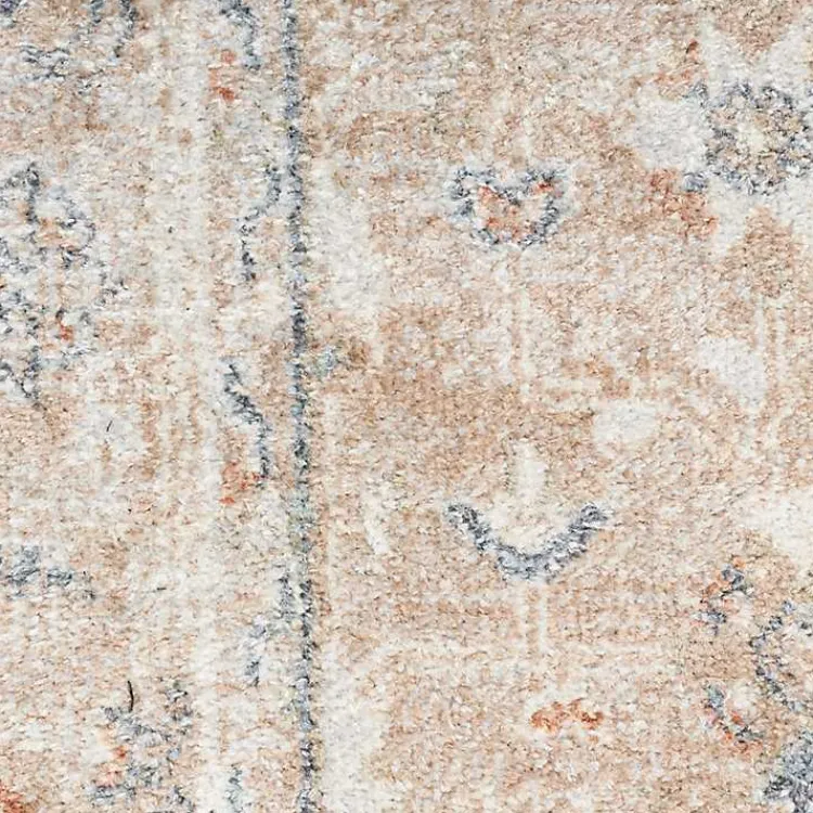 Area Rugs-Kirklands Home Sage Distressed Medallion Washable Area Rug, 5x7