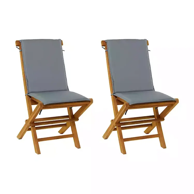 Outdoor Dining-Kirklands Home Wood Outdoor Folding Dining Chairs, Set of 2 Brown