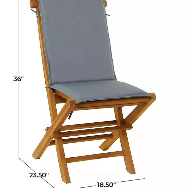Outdoor Dining-Kirklands Home Wood Outdoor Folding Dining Chairs, Set of 2 Brown