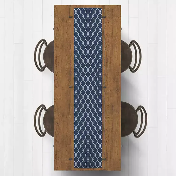 Table Linens-Kirklands Home Navy Nautical Knots Table Runner, 72 in. Blue