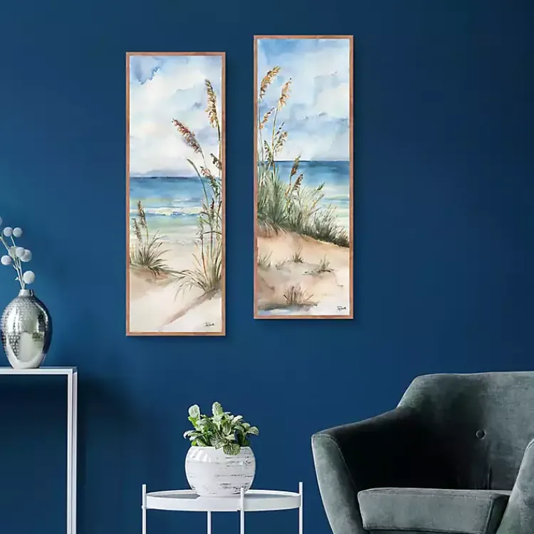 Canvas Art-Kirklands Home Seaview Panel I & II 2-pc. Canvas Art Print Set Blue