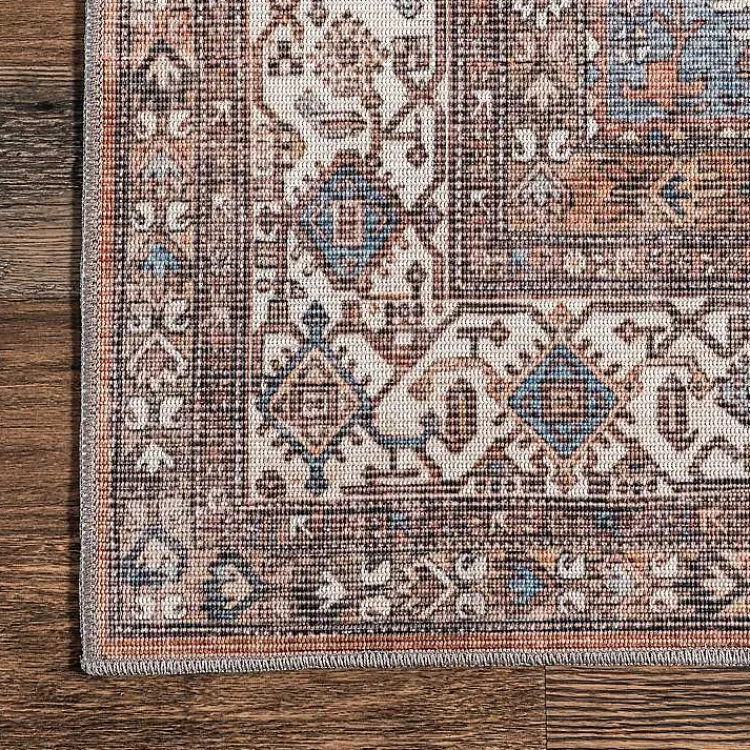 Area Rugs-Kirklands Home Persian Medallion Washable Area Rug, 3x5 Red