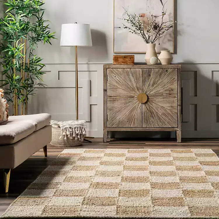 Area Rugs-Kirklands Home Checkered Jute Area Rug, 8x10