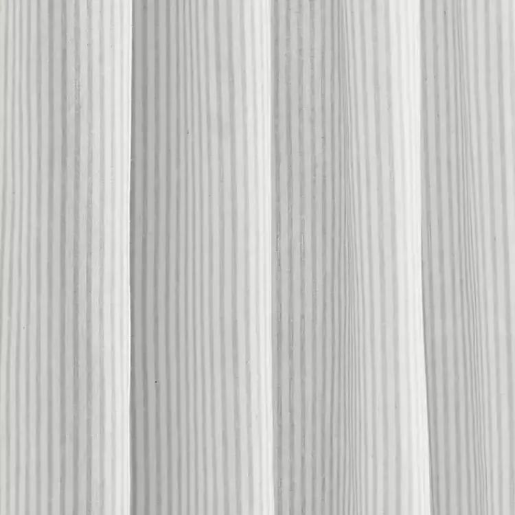 Curtains & Drapes-Kirklands Home Gray Stripe Ruffled Curtain Panel Set, 84 in.