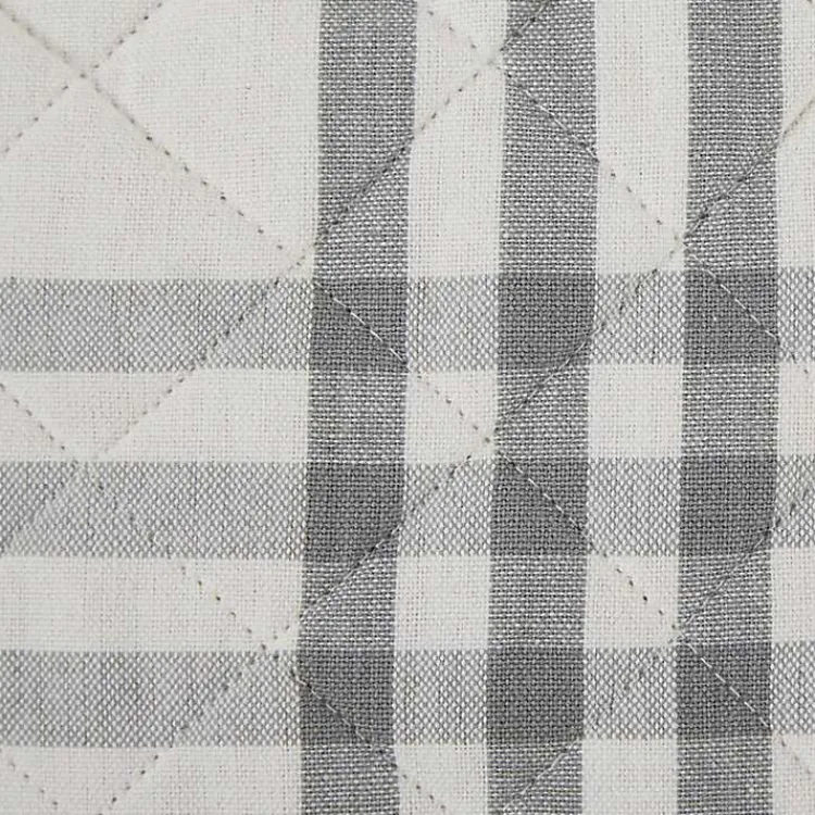 Kitchen Accessories-Kirklands Home Gray Plaid Eat Drink Enjoy 4-pc. Dish Towel Set