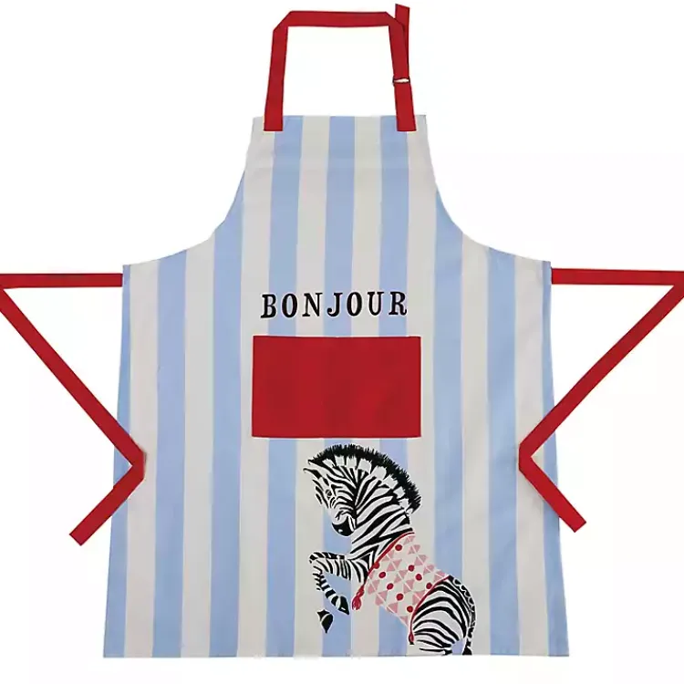 Kitchen Accessories-Kirklands Home Zebra Bonjour Apron