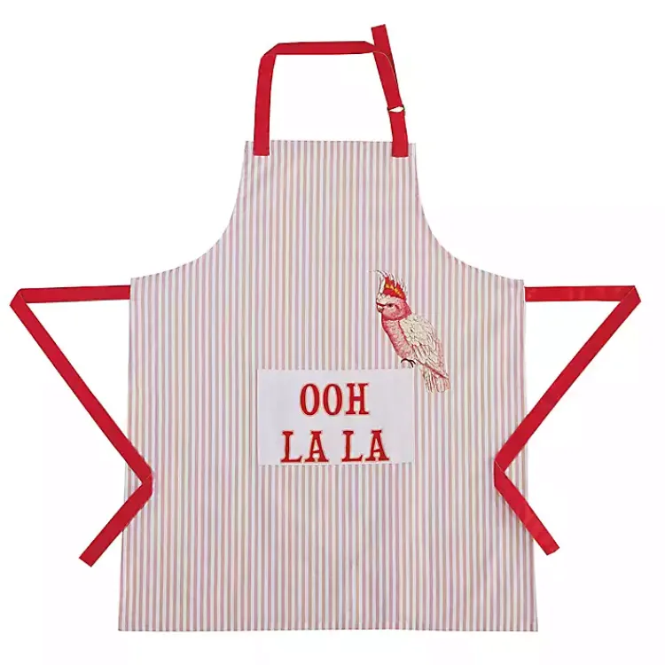 Kitchen Accessories-Kirklands Home Ooh La La Apron RedWhite