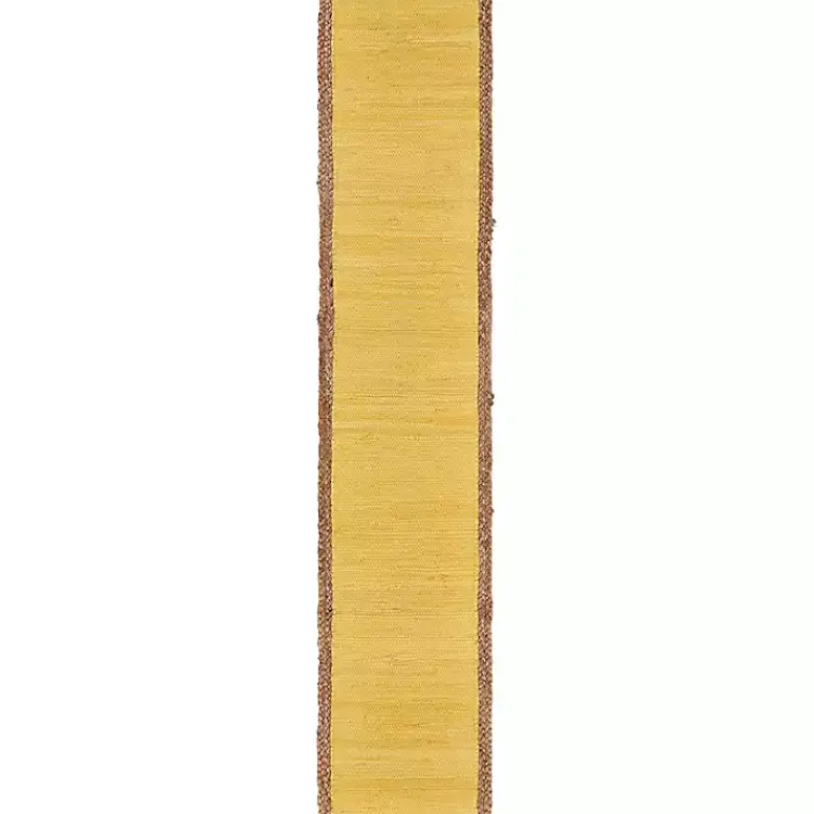 Table Linens-Kirklands Home Braided Jute Table Runner Yellow