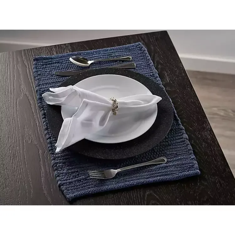 Table Linens-Kirklands Home Casual Woven Placemats, Set of 4 Blue