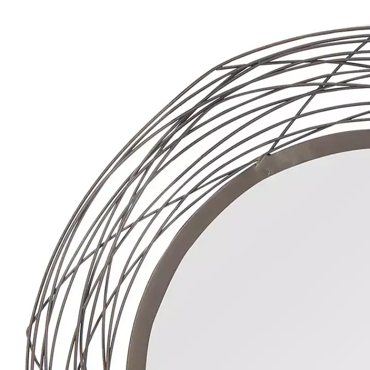 Decorative Mirrors-Kirklands Home Nixie Black Wire Wall Mirror