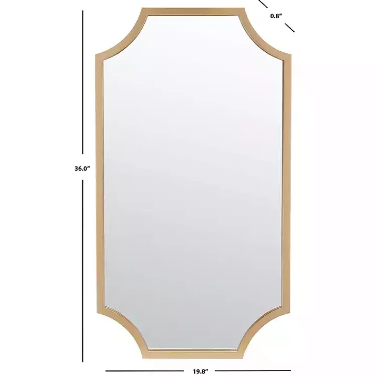 Decorative Mirrors-Kirklands Home Elenin Gold Scalloped Wall Mirror