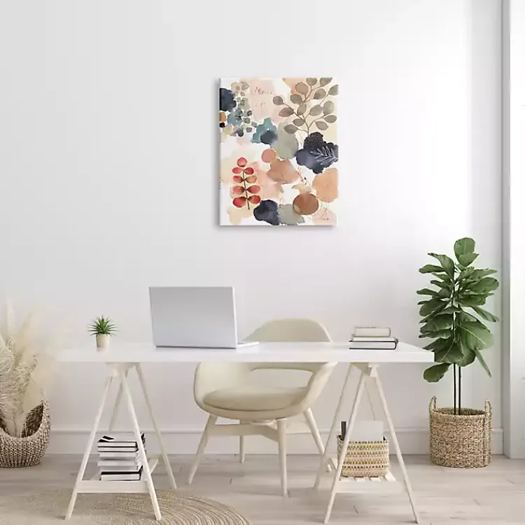 Canvas Art-Kirklands Home Abstract Botanical Collage Canvas Print, 24x30 in. Multi