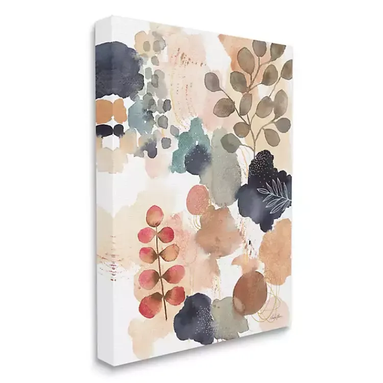 Canvas Art-Kirklands Home Abstract Botanical Collage Canvas Print, 24x30 in. Multi