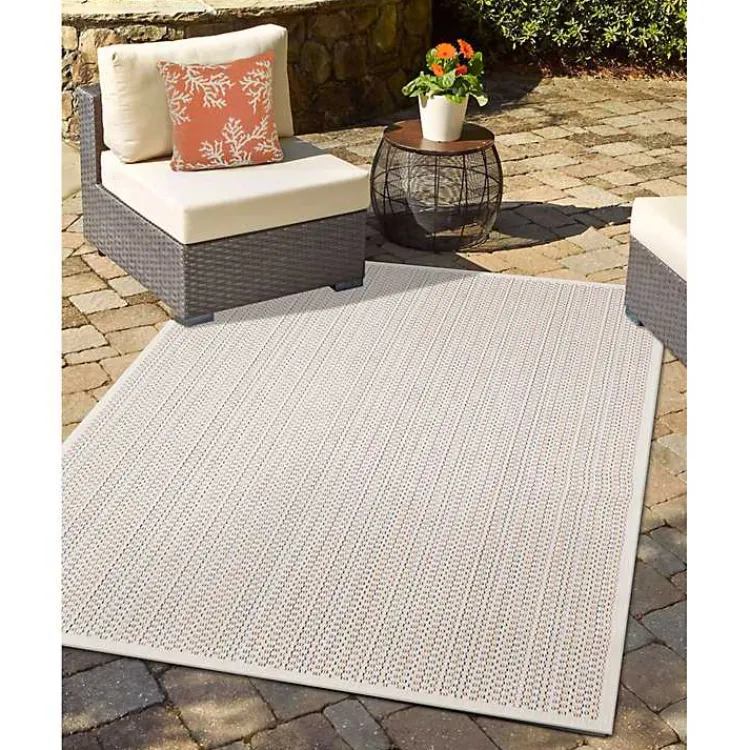 Outdoor Cushions & Pillows-Kirklands Home Orange Coral Woven Outdoor Throw Pillow