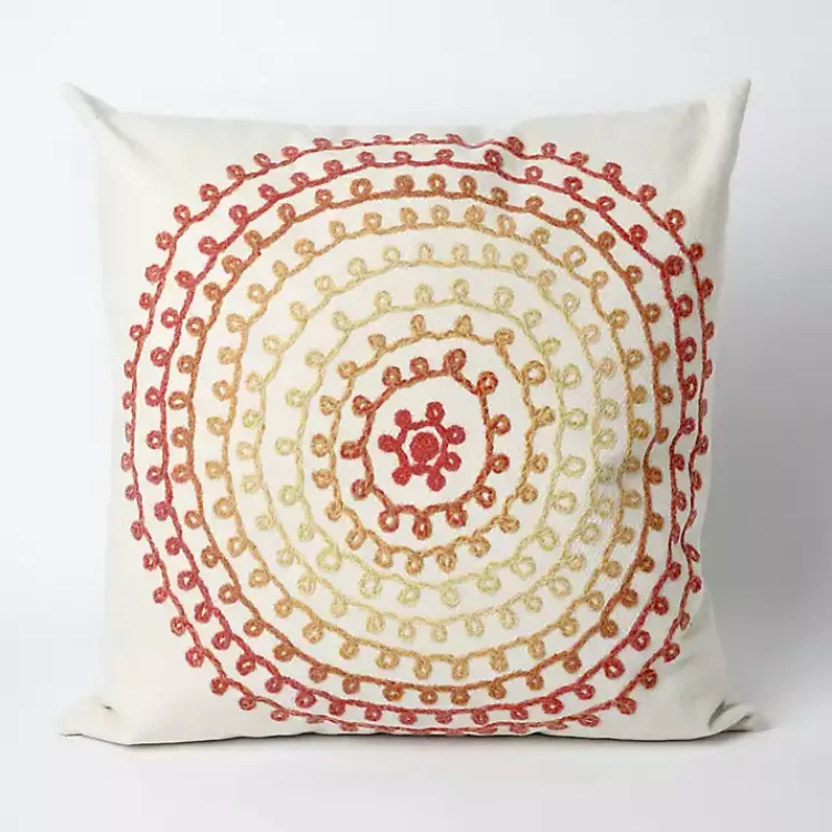 Outdoor Cushions & Pillows-Kirklands Home Warm Lamontage Swirl Outdoor Throw Pillow Ivory