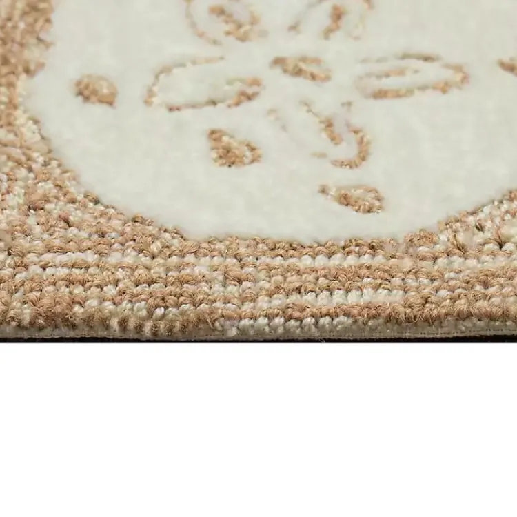 Outdoor Rugs-Kirklands Home Natural Sand Dollar Outdoor Accent Rug