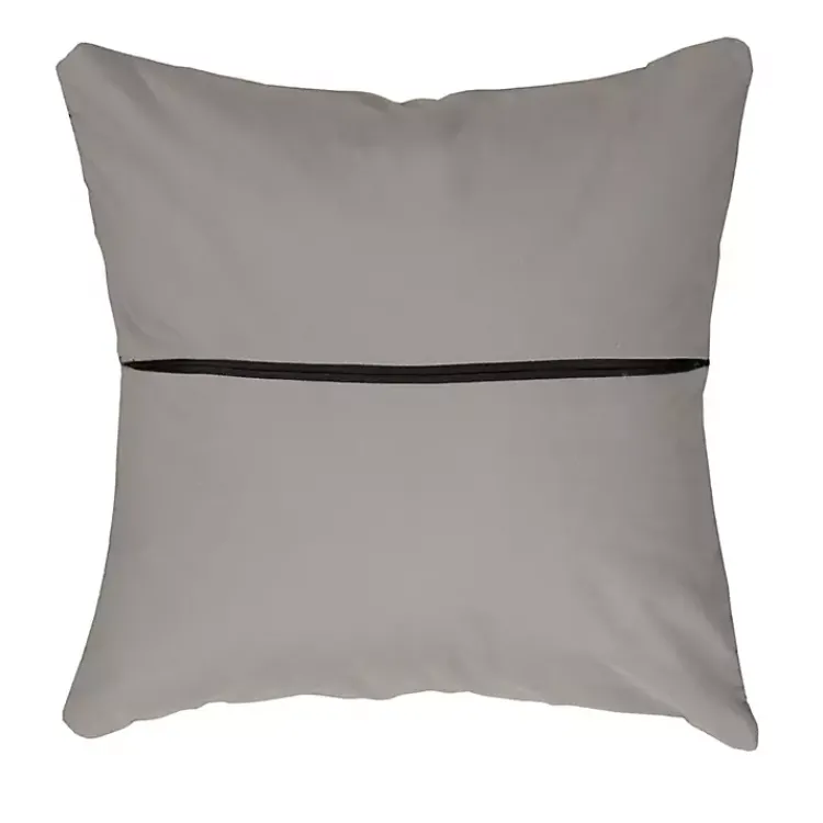 Outdoor Cushions & Pillows-Kirklands Home Handhooked Navy Sand Dollar Outdoor Throw Pillow
