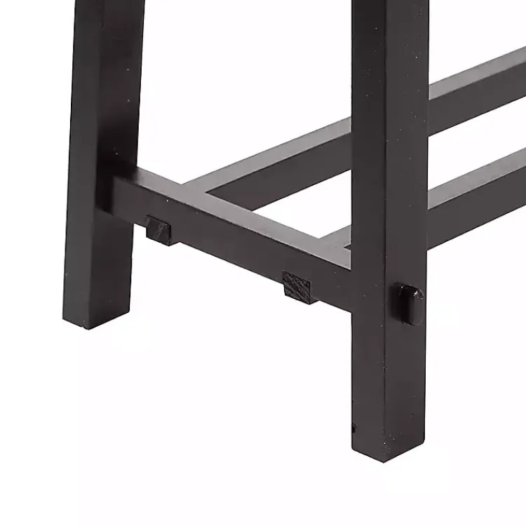 Benches & Ottomans-Kirklands Home Wood Simple Farmhouse Bench Black