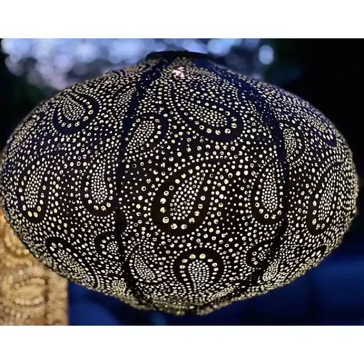 Outdoor Lighting-Kirklands Home LED Oval Outdoor Hanging Lantern Green