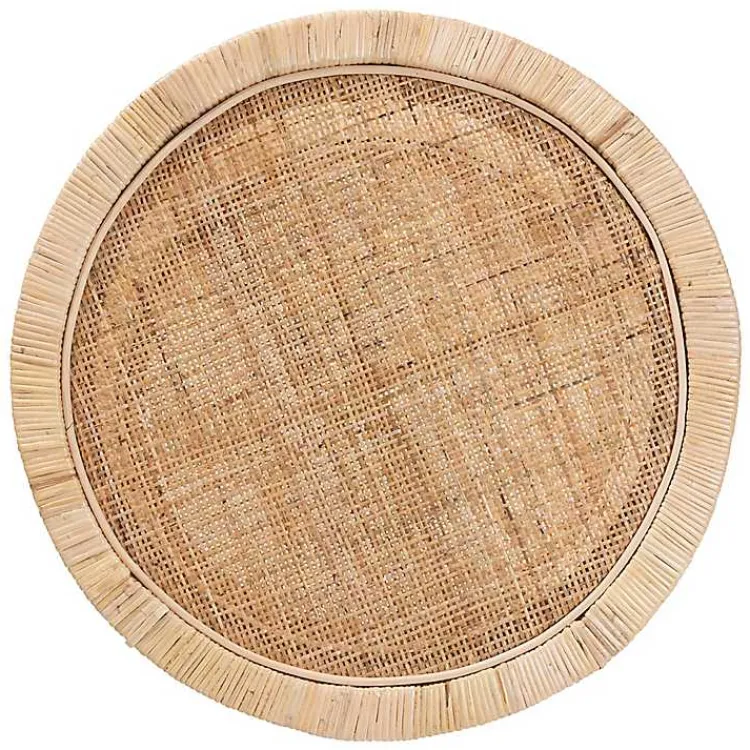 Accent & End Tables-Kirklands Home Light Brown Woven Rat Accent Table Tan