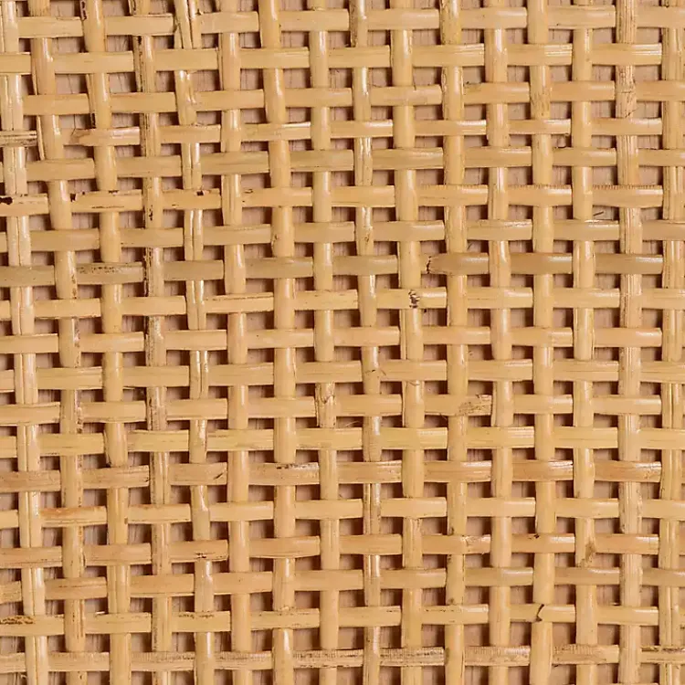 Cabinets & Sideboards-Kirklands Home Woven Rat and Wood Cabinet Tan