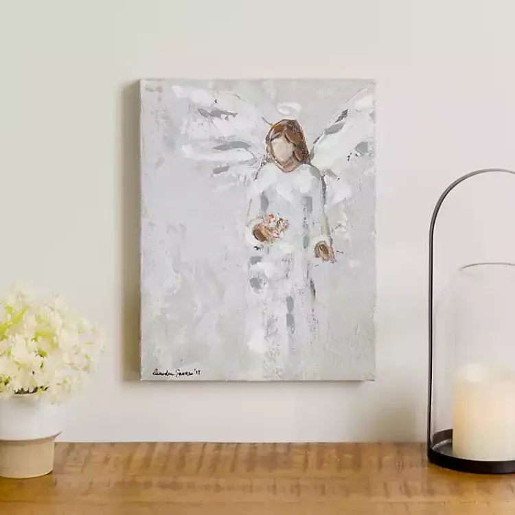 Canvas Art-Kirklands Home Angel with Bouquet Canvas Art Print