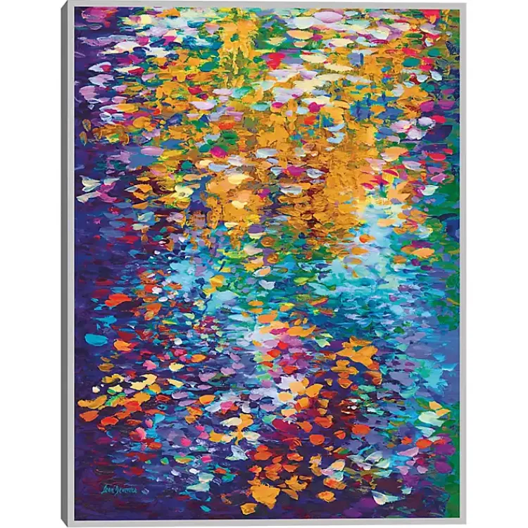 Canvas Art-Kirklands Home Colorful Dance of Leaves Framed Canvas Art Print