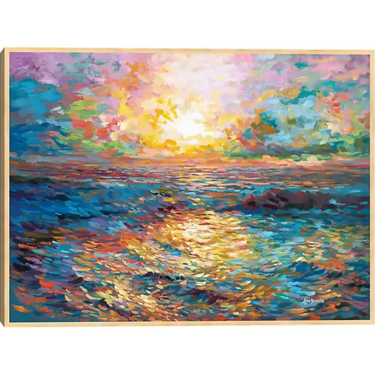 Canvas Art-Kirklands Home Sunset in Mykonos Framed Canvas Art Print