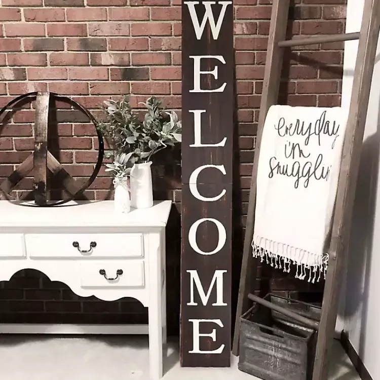 Garden Decor-Kirklands Home Natural Foldable Welcome Porch Board Brown