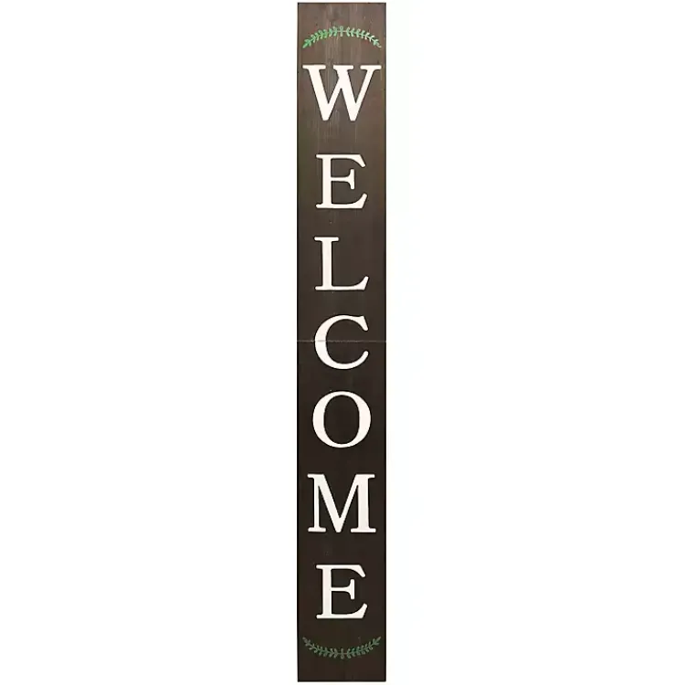 Garden Decor-Kirklands Home Natural Welcome Laurel Porch Board Brown