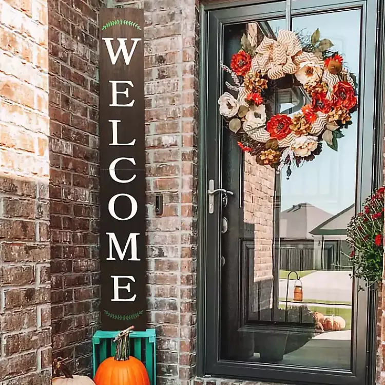 Garden Decor-Kirklands Home Natural Welcome Laurel Porch Board Brown