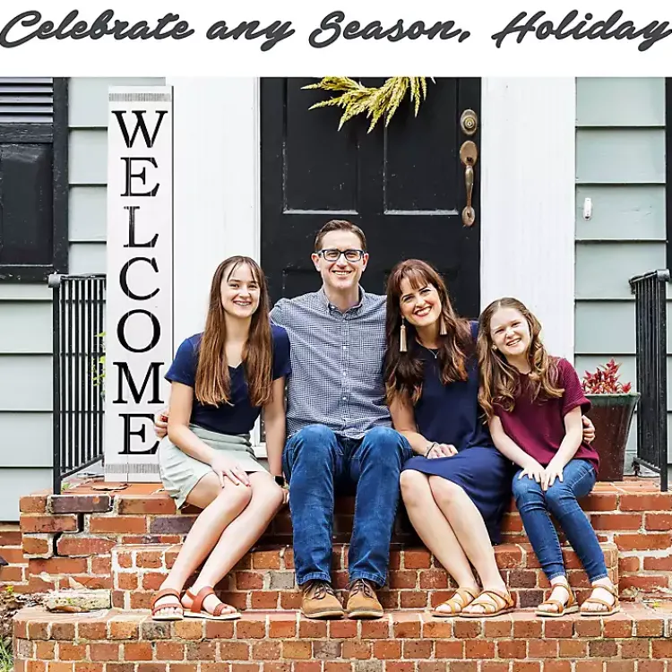 Garden Decor-Kirklands Home Brown and White Welcome Home Two-Sided Porch Board