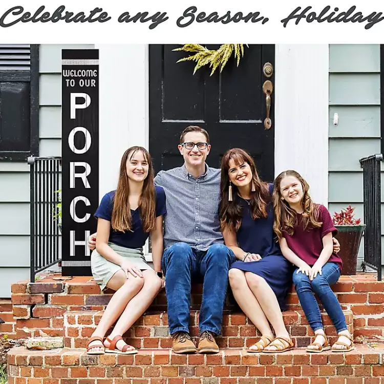 Garden Decor-Kirklands Home Black and White Hello There Porch Board