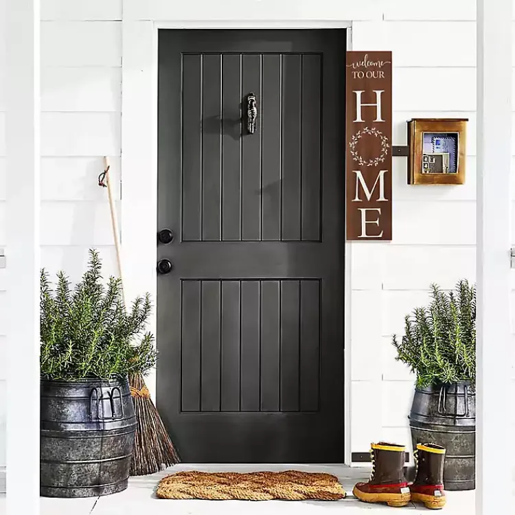 Garden Decor-Kirklands Home Welcome to Our Home Wreath Two-Sided Porch Board