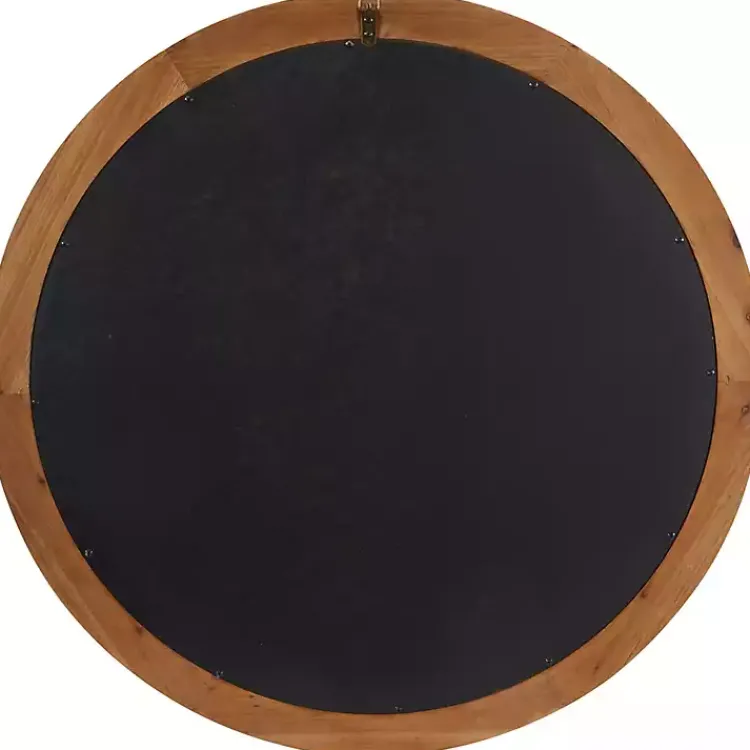 Decorative Mirrors-Kirklands Home Round Whitewash Beaded Wall Mirror